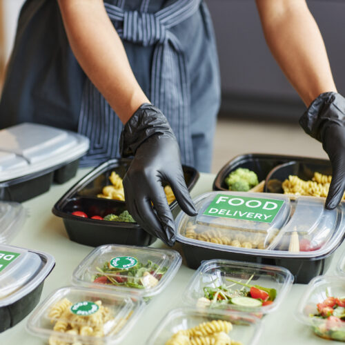 Brown Bag hot lunch catering delivery for office teams